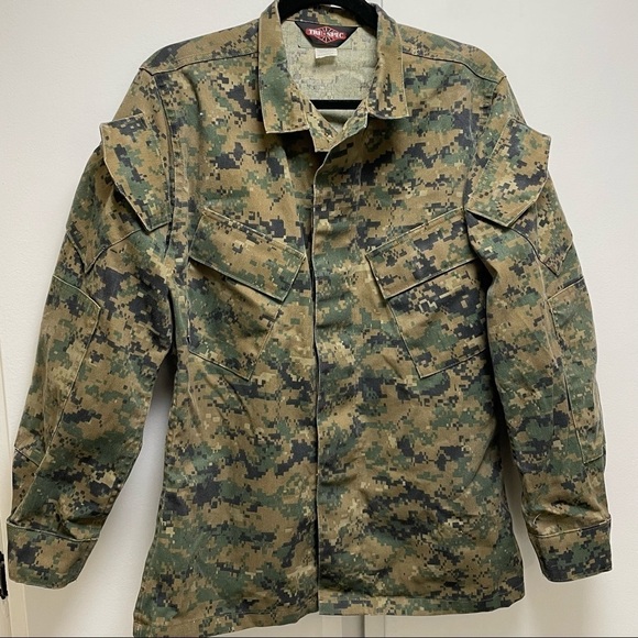 Tru-Spec Digital Camouflage Shirt Jacket Mens Camo Combat Military Sz S Regular. - Picture 1 of 11